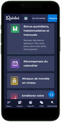 Récompenses du casino RainBet