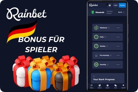 Rainbet belohnt neue Spieler aus Deutschland mit 250% Willkommensbonus bis zu EUR 2.100 plus 60 Freispielen auf drei Einzahlungen