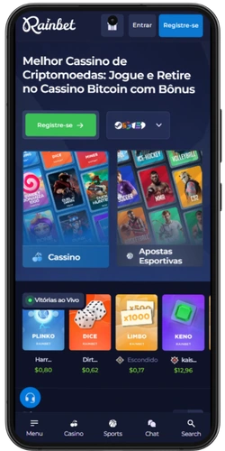 Página principal do Rainbet Casino